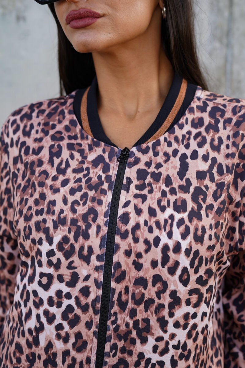 Campera rústica estampada con cuello mao - Image 2