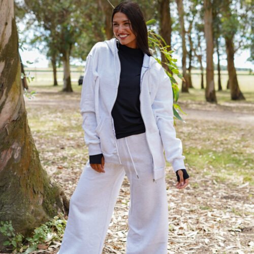 Pantalón palazzo de frisa super ancho